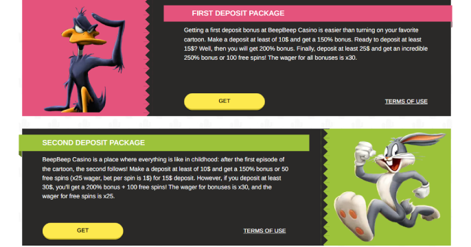 beep beep casino bonus