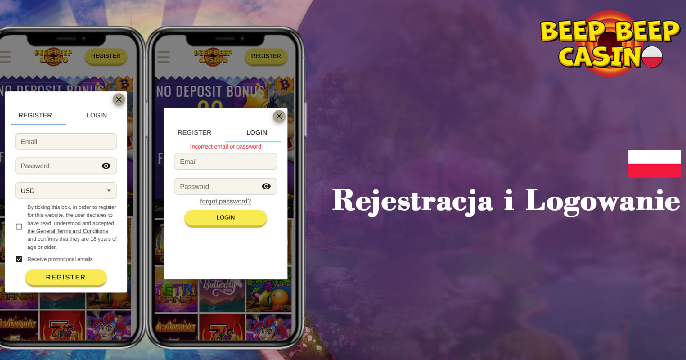 rejestracja i logowanie beepbeep casino